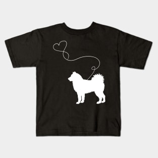 dog cute alaskan malamute heart Kids T-Shirt